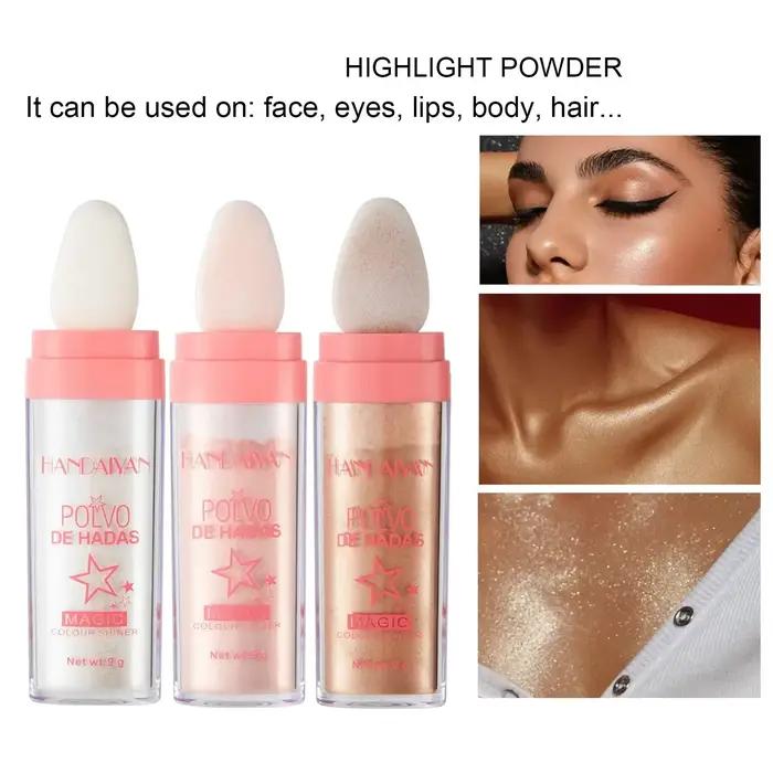 Surligneur poudre blanc clair De lune Polvo De Hadas paillettes miroitant Contour ombrage illuminateur pour femmes visage corps maquillage