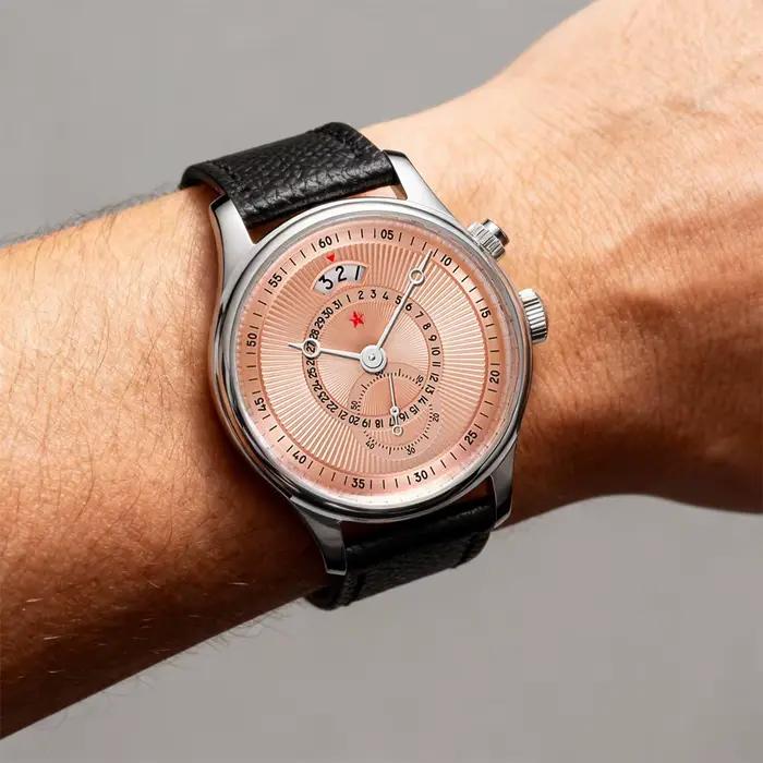 Montre pour hommes Red Star 40mm Premium avec mouvement mouette ST1716 calendrier étanche 3ATM montre mécanique automatique pour hommes