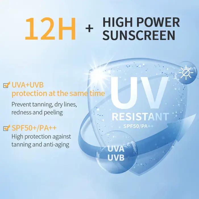 MSLAM-Crème solaire blanchissante pour le visage et le corps, protection de la peau, anti-âge, contrôle du sébum, hydratante éventuelles F 50