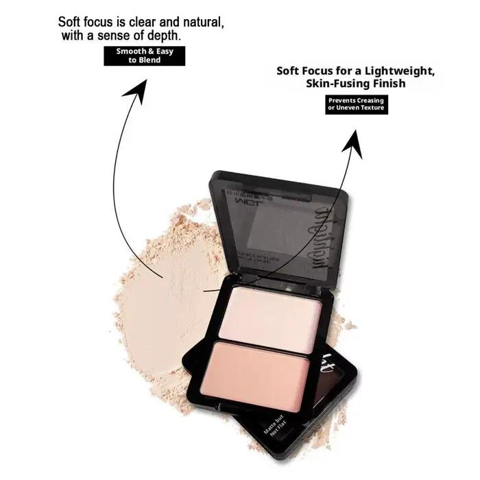 Poudre de fard à paupières et de highlighter bicolore