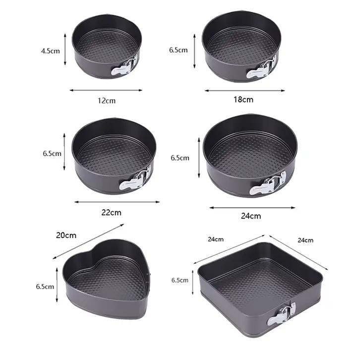 Moule à ressort antiadhésif pour gâteaux au fromage, rond, étanche, fond amovible, ustensiles de cuisson pour tarte, gâteau, Pizza et Quiches