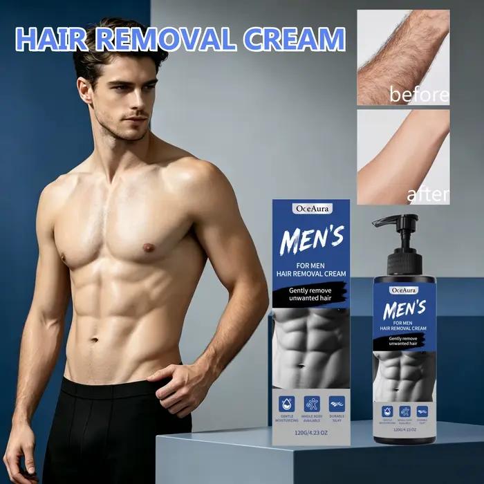 Crème dépilatoire corporelle indolore pour hommes, action rapide, non irritante, soin corporel, crème dépilatoire pour poils épais et grossiers