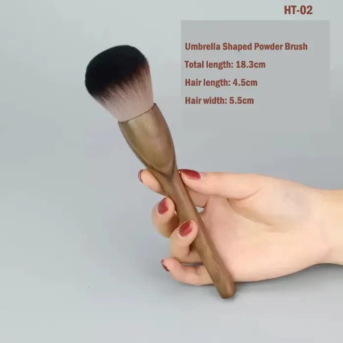 Pinceaux à manche en noyer pour maquillage