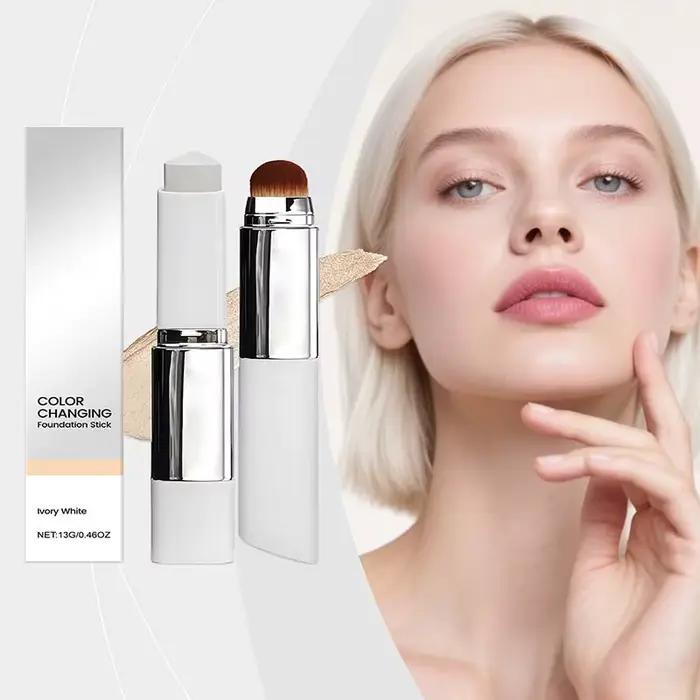 Bâton de fond de teint à couleur changeante kzlet, base de maquillage coréenne, correcteur à haute couverture, couleur chair naturelle, fondation pour peau sans défauts, occasions spéciales et quotidienne