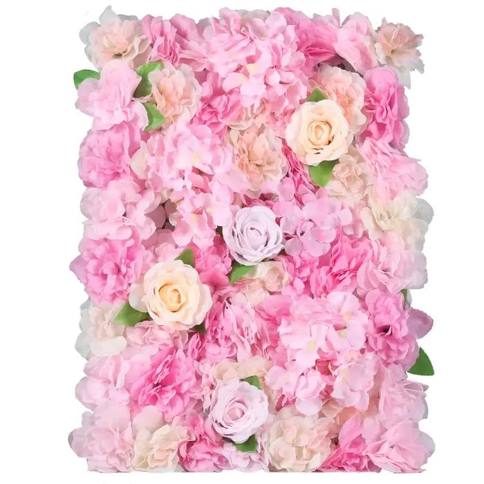 Mur de Fleurs Artificielles de 40x60cm, Accessoires de Photographie, Décoration Fausse Fleur, Arrière-Plan de Mariage