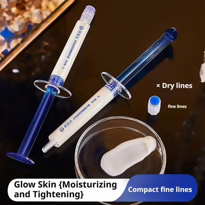 Crème à l'essence de collagène polypeptide-hydratant raffermissant élastique tendre remplissage ridules nourrissant Anti-âge peau du visage 5g
