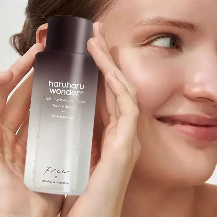 Huile nettoyante hydratante au riz noir, acide hyaluronique, eau apaisante pour peaux sensibles, soins de la peau coréens