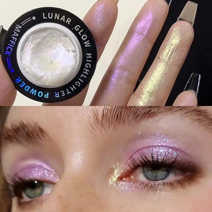 Poudre illuminatrice de contour de planète monochrome pour femmes surligneur scintillant brillant éclaircissant visage maquillage occasions spéciales