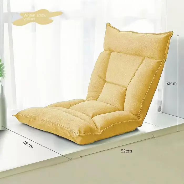 Fauteuil de loisirs sans accoudoirs, coussin de dossier, chaise de loisirs réglable pour canapé paresseux, fauteuil pliant de balcon, Tatami de lit