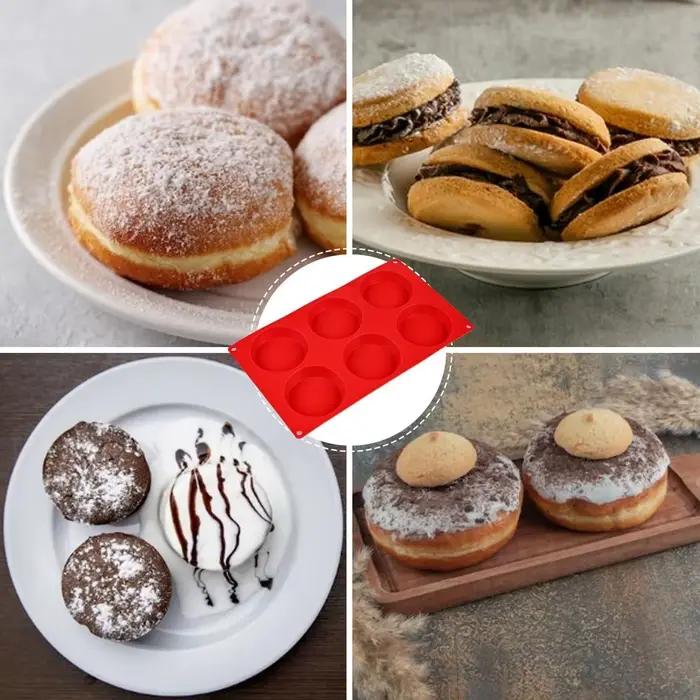 Poêle à muffins, moules à œufs en silicone pour sandwichs de petit déjeuner, poêle à œufs ronde en silicone de 3 pouces pour la cuisson des muffins anglais, Whoopie Pi