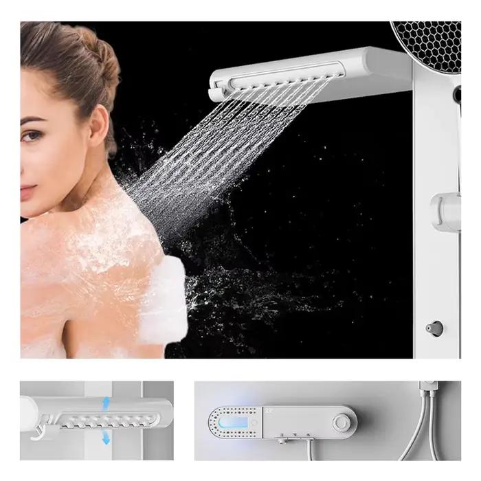 Système de douche de Massage à Jet arrière de luxe, SPA, robinet de salle de bains complet, ensemble complet de robinets mélangeurs de baignoire à pluie, colonne de douche cascade Smart LED bain numér