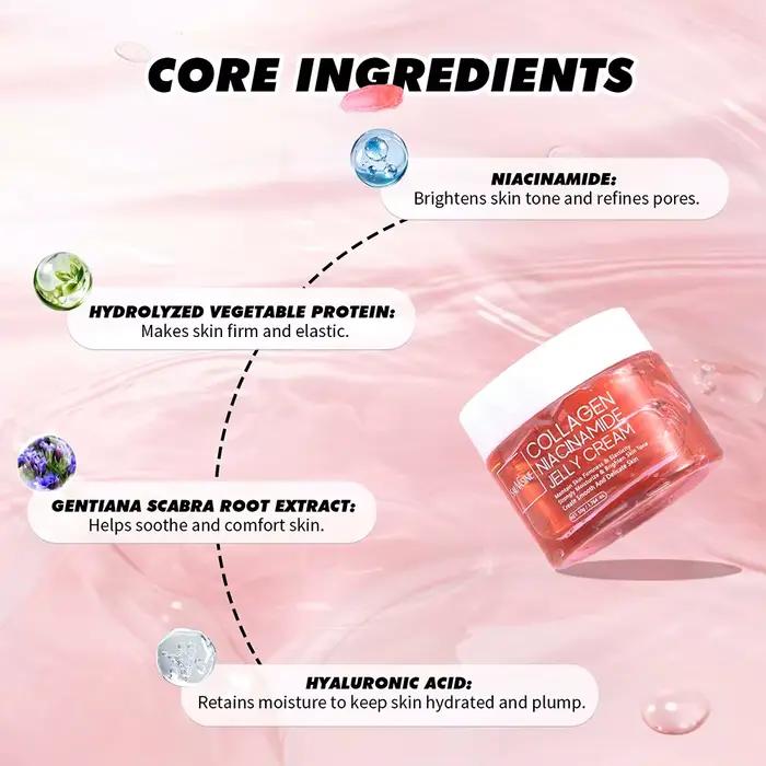 50g crème de gelée de collagène Niacinamide raffermissant apaisant hydratant Anti-âge fermeté hydratation soin de la peau 100ml Gel pour le visage