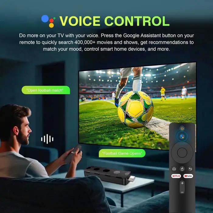 Nouveau Stick TV R3+ 2026 avec double interface utilisateur, double Wi-Fi 2.4G/5.8G, 4K Ultra HD, 8 Go 128 Go, lecteur multimédia Home Cinéma Quad Core RK3518