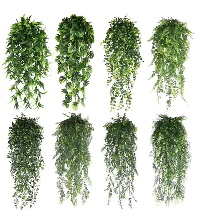 Feuilles de fougère persane, plantes artificielles suspendues pour la décoration de la maison, feuilles en plastique, herbe, décoration murale pour mariage, fête, balcon
