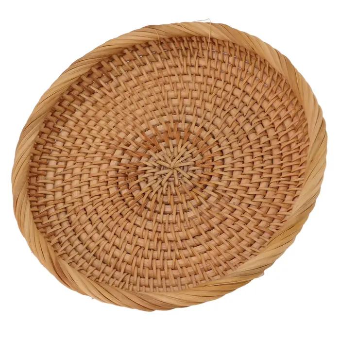Escalier de service traditionnel en rotin naturel, tissé à la main, élégant, fruits, comptoir de cuisine, table, en option, 19cm, 22cm, 25cm