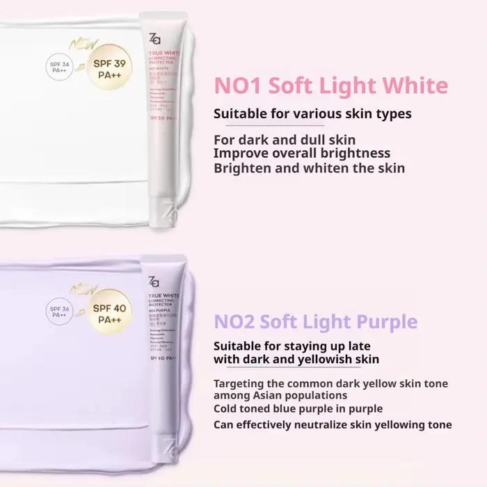 Crème isolante correctrice éclaircissante Za True White 35g pour peaux émaillées