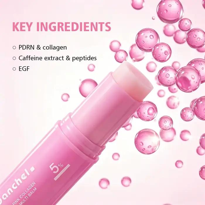 Baume multi-volumes PDRN au collagène rose anti-âge raffermissant anti-rides pour les yeux cou front rides du sourire soin de la peau revitalisante fermeté éclat naturel