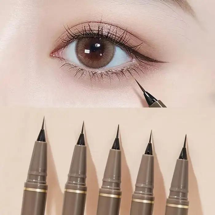 Stylo Eyeliner Ultra fin pour cils inférieurs, noir et marron, imperméable, durable, lisse, couché, ver à soie, crayons pour les yeux, outils de maquillage pour les yeux