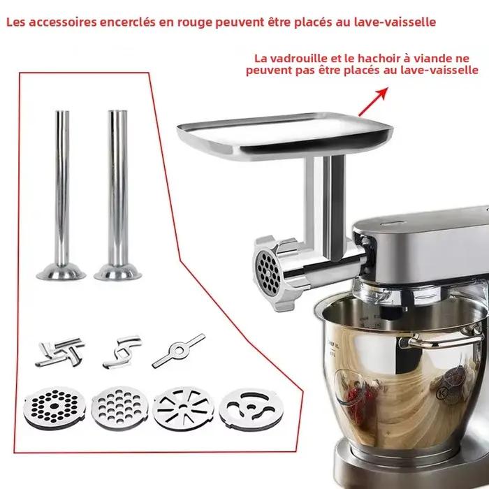 Accessoires pour robot culinaire Kenwood Chef : Hachoir à viande, moulin à saucisses et presse à nouilles