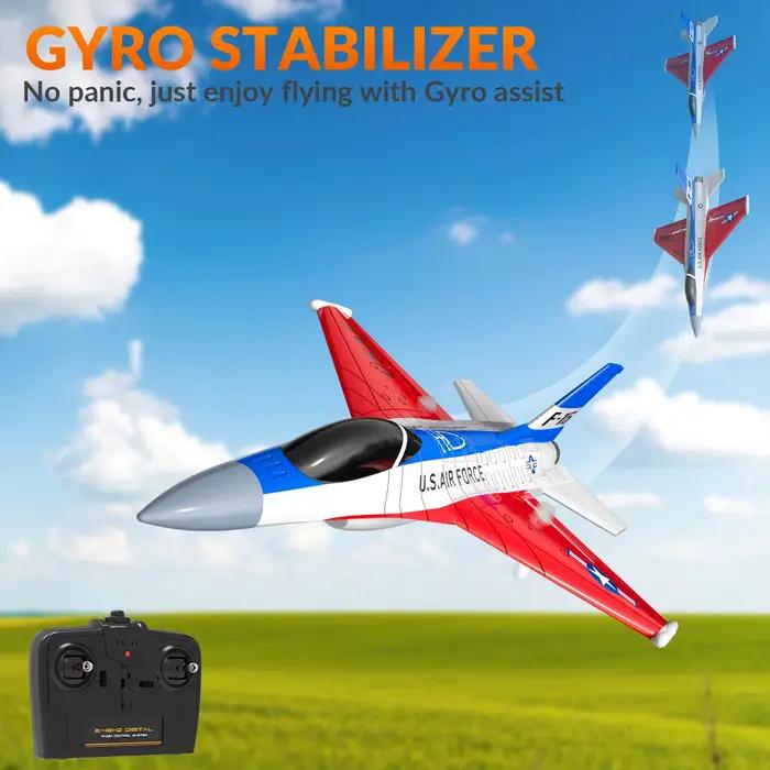 Avion de html F16 Falcon 2.4G 2CH RC avec Lumières Cool, Jouets en Mousse, Cadeaux pour Garçons