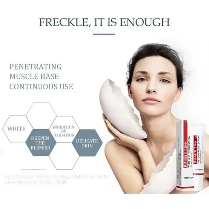 Crème blanchissante anti-taches de rousseur pour le visage