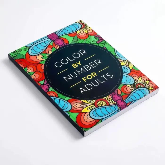Livre de coloriage par numéros pour adultes, 80 pages, pour soulager l'anxiété et le stress, avec des motifs uniques, pour hommes, femmes et adolescents