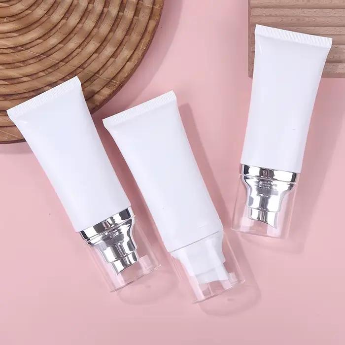 ● Tubes portables vides 30/50ml, fond de teint à presser, BB crème, Lotion cosmétique, bouteille de voyage avec pompe à vide, récipient rechargeable