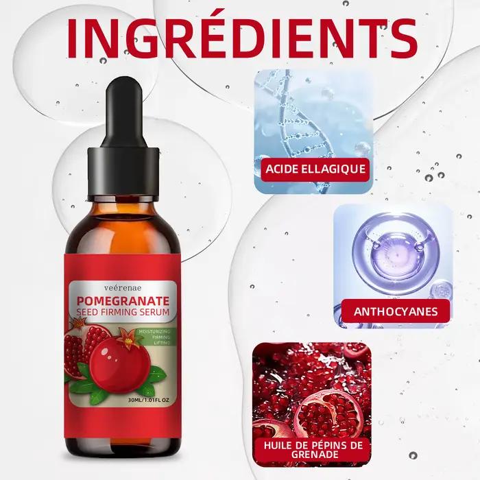Essence de Grenade Veérenae Sérum Hydratant pour Visage et Cou Pour Tous les Types de Peau Occasions Spéciales Noël Saint Valentin