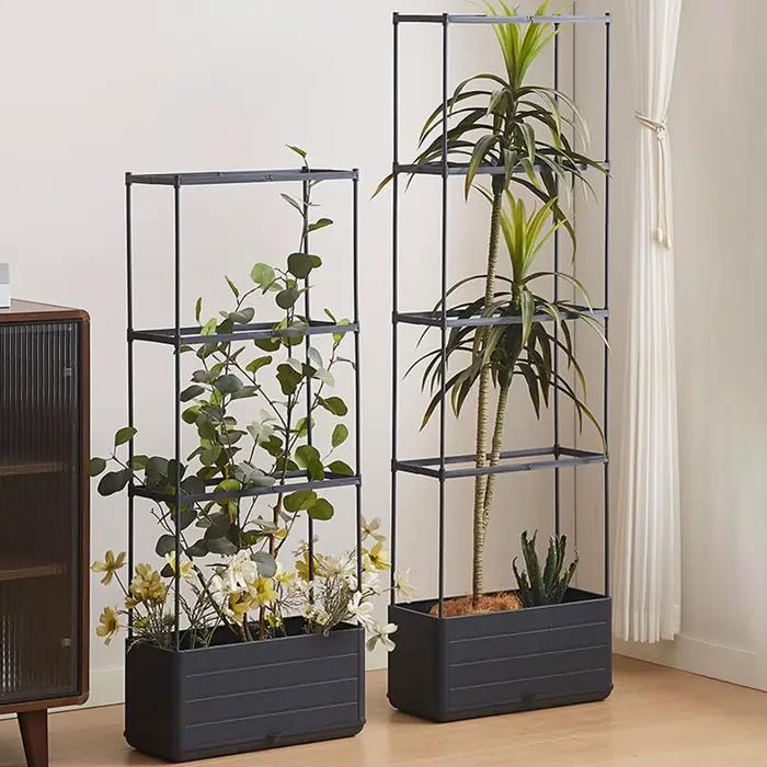 Boîte de jardinière avec pot de plantes en treillis, jardinage vertical, tomate auto-arrosage