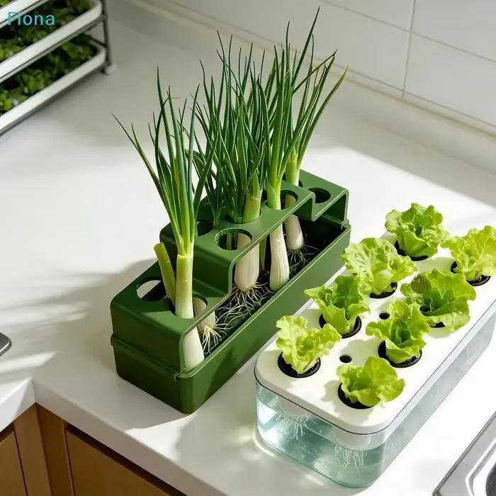 ✔ Jardinière hydroponique pour herbes, kit de culture de légumes d'intérieur à 3 niveaux pour comptoir de cuisine