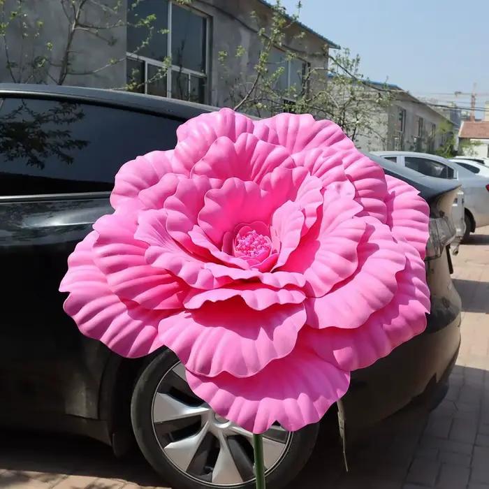 Pivoine artificielle, décoration de fête de mariage, grands accessoires de spectacle de fleurs, fausses fleurs, décoration murale de fond de fleurs à faire soi-même