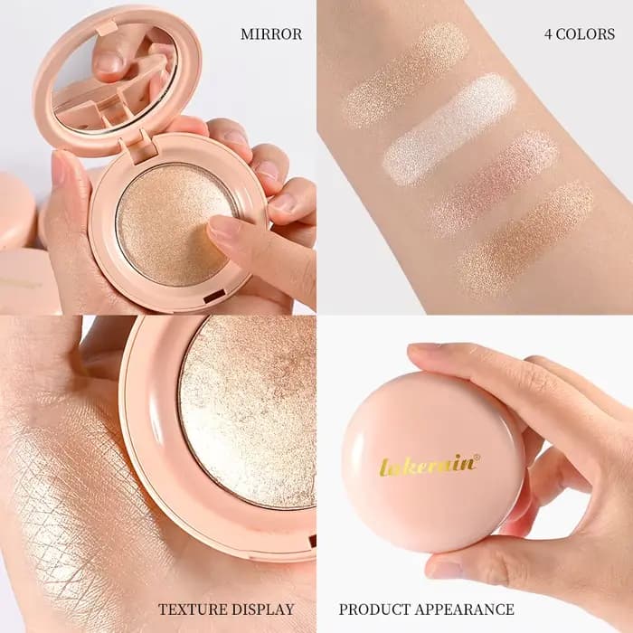 Surligneur poudre longue durée imperméable visage instantané soyeux peau lueur cuit miroitant illuminateur maquillage contour paillettes