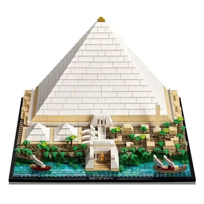 Ensemble de blocs de construction d'architecture pyramidale égyptienne de 1476 pièces, modèle de monument de l'Egypte ancienne, cadeau de présentation pour adultes et amis