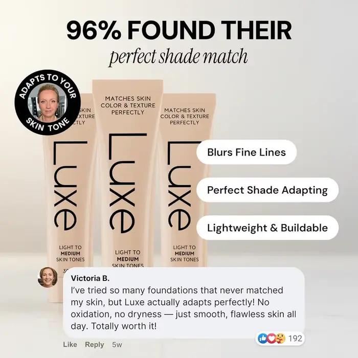 Fond de teint liquide changeant de couleur Luxe