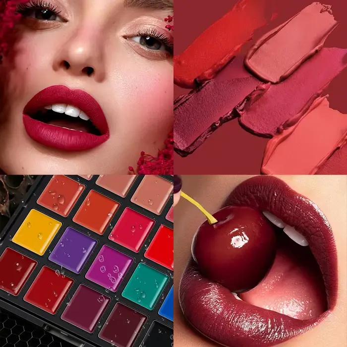 Rouge à lèvres mat velours 25 couleurs – Fini doux et estompé