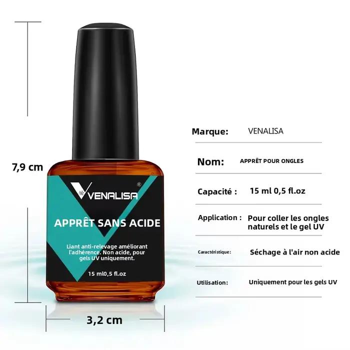 Ensemble de 2 déshydrateurs et d'apprêts sans acide pour ongles en acrylique et gel UV, base adhésive forte et longue durée
