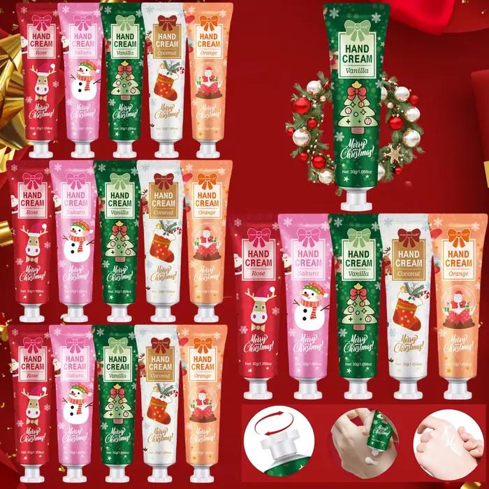 Coffret cadeau de crème pour les mains de noël, hydratant crème pour les mains sèches, cadeau parfait pour les femmes, soins quotidiens des mains, 20 pièces