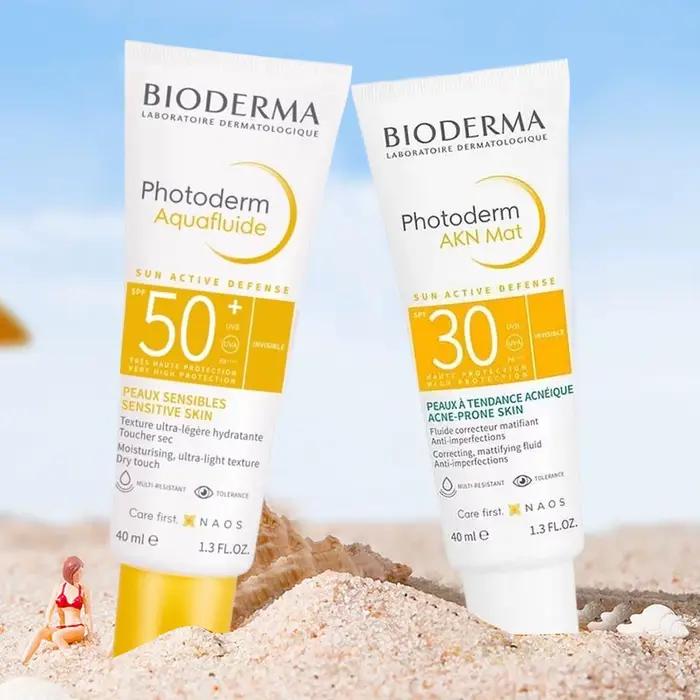 BIODERMA Photoderm Aquafluid SPF 50+ Crème solaire visage 40ml Crème solaire hydratante ultra-légère Imperméable Non grasse