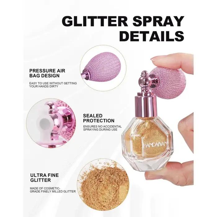 Spray de poudre scintillante 5 couleurs