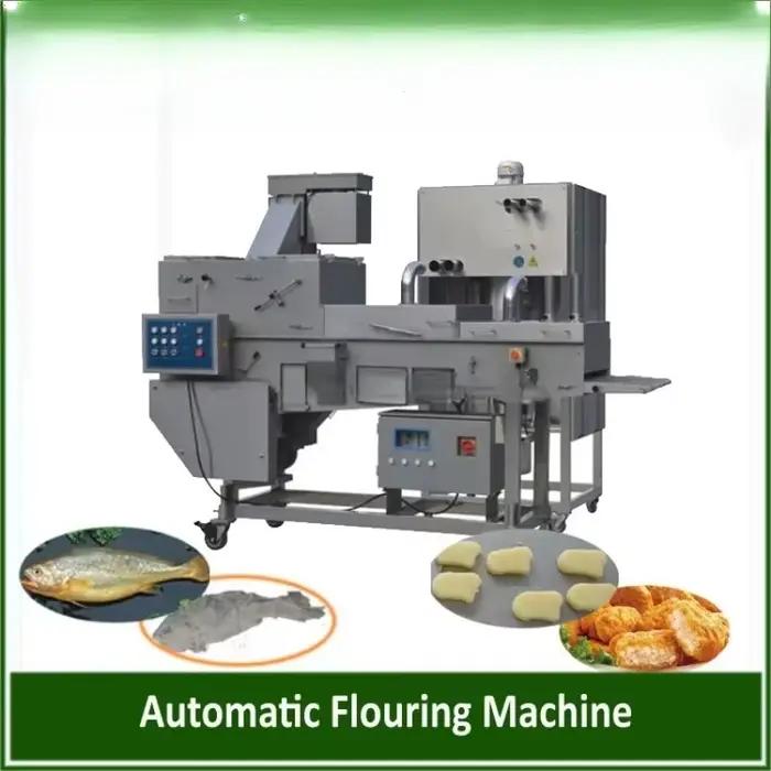 Machine industrielle de revêtement de poudre de farine de pépites de viande de poulet produit chaud usine de nourriture et de boissons automatique fourni