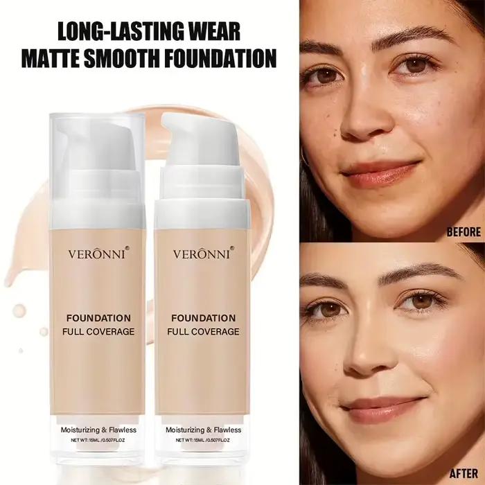 VERONNI Fond de teint liquide couvrant 6 couleurs