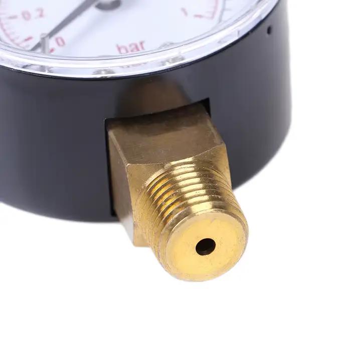Manomètre basse pression pour carburant, air, huile, gaz, eau, 50mm, 0-15 PSI, 0-1 bar, 1/4 BSPT