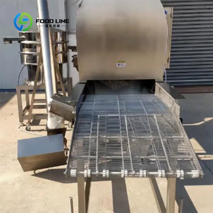 Machine de revêtement de farine en tambour pour la fabrication de poulet frit, de poisson frit et de produits carnés, machine de revêtement en poudre personnalisée