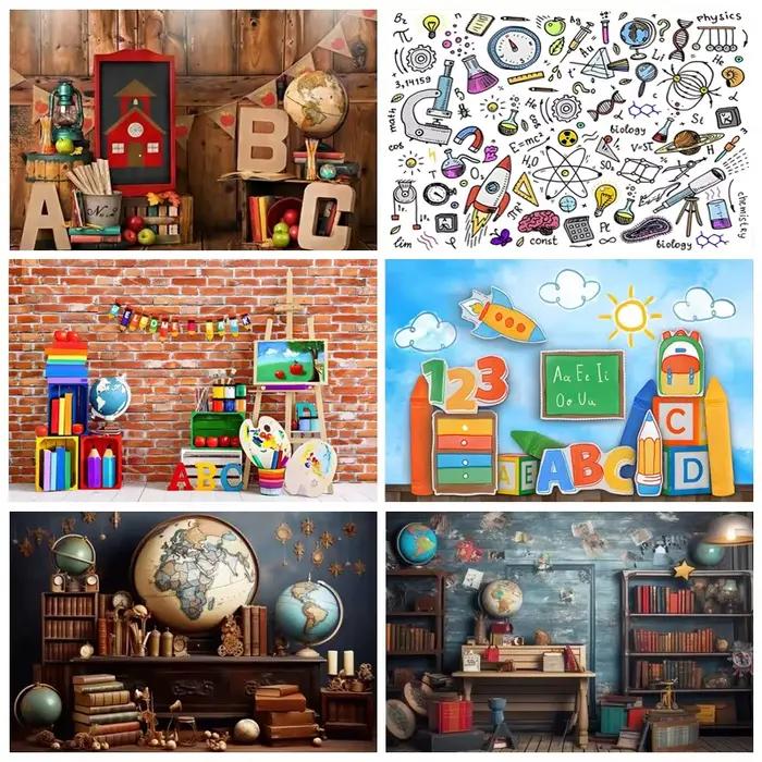 Toile de fond de tableau noir personnalisé Penci pour la rentrée scolaire, arrière-plan de remise des diplômes, photographie de studio photo, cadeau pour enfants, photocall