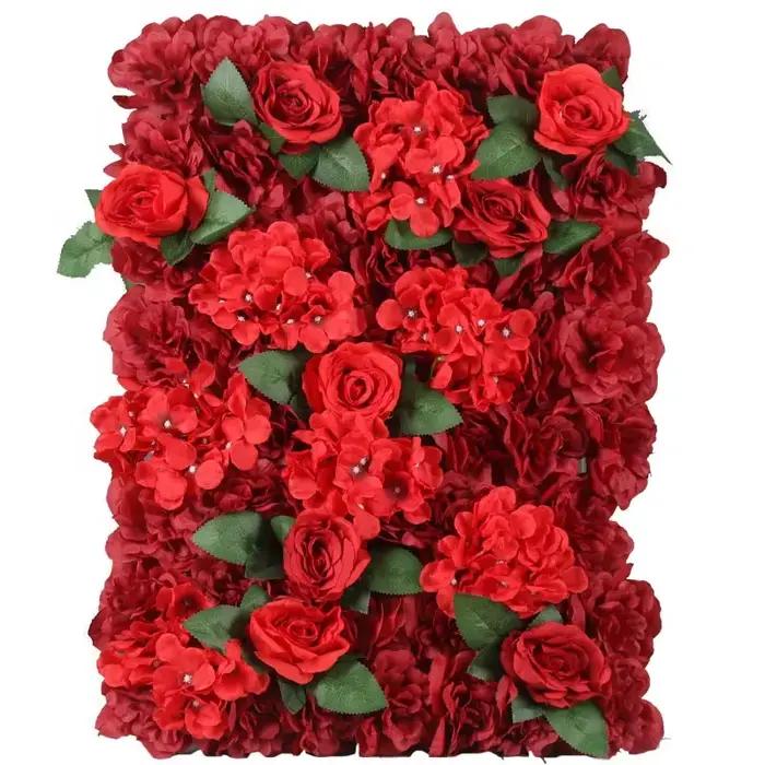 Mur de Fleurs Artificielles de 40x60cm, Accessoires de Photographie, Décoration Fausse Fleur, Arrière-Plan de Mariage