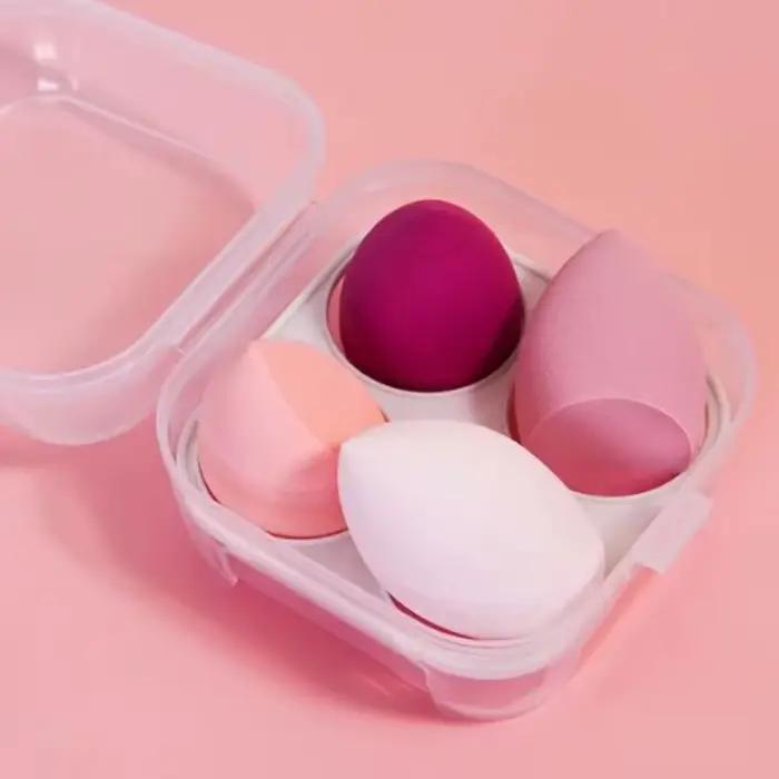 Ensemble d'éponges à maquillage Beauty Egg avec boîte à œufs