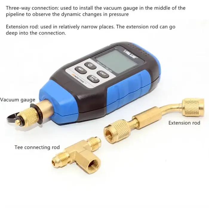 Manomètre numérique intelligent pour système de réfrigération de laboratoire, inspection du vide, manomètre VMV-1 0-10000P