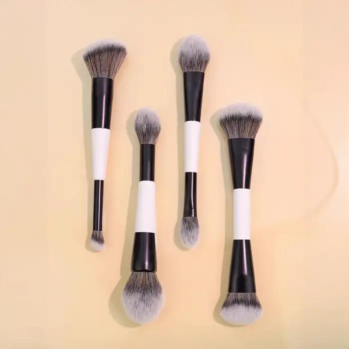 Pinceau pour le visage à double extrémité pour poudre