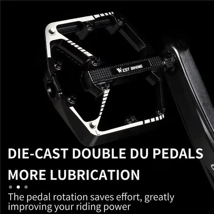 WEST BIKING DU roulement pédale de vélo anti-dérapant pédale de cyclisme ultraléger en alliage d'aluminium vtt vélo de route pédale vélo accessoires