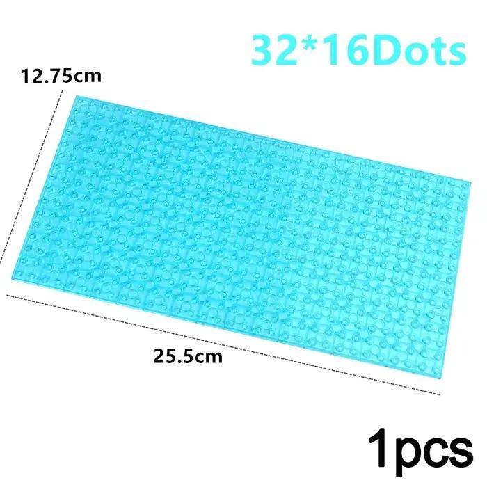 Plaque de Base transparente Double face 16x32 points, pour figurines, blocs de construction, jouets, plaques de ville Leduo, blocs en plastique